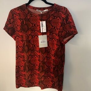 Pam & Gela snake print tee. Size S. NWT